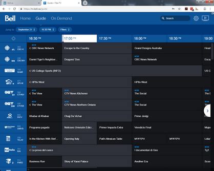 bell fibe tv guide listings.